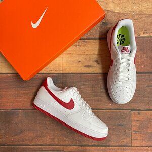 Nike Women's Air Force 1 '07 Next Nature "White Gym Red" Casual Shoes